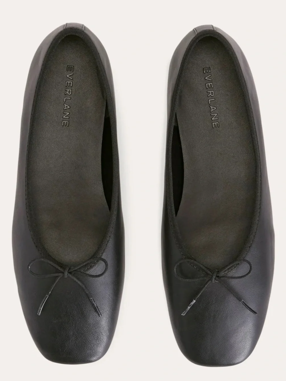 Everlane Day Glove Flat Black Leather Ballet Slip On Size 5 NWOB Chic - Picture 2 of 10